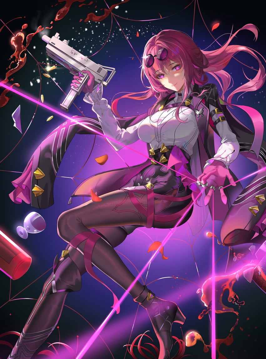 kafka (honkai and 1 more) drawn by lingdu_han