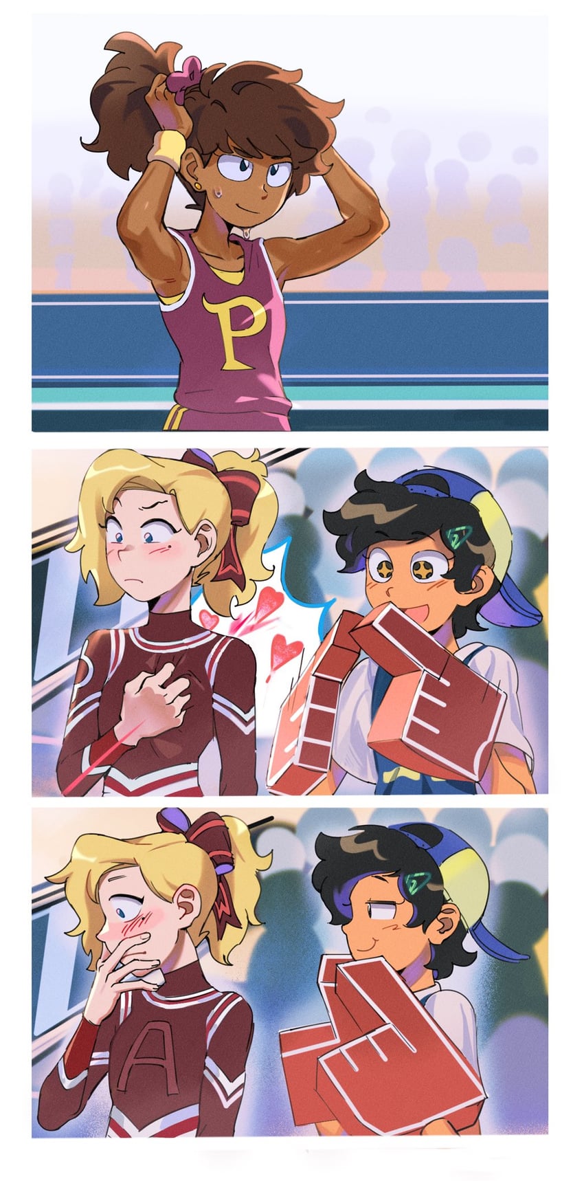 sasha waybright, anne boonchuy, and marcy wu (amphibia) drawn by mengshuo2019