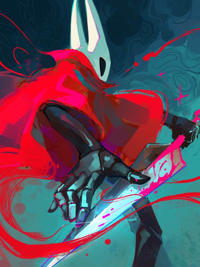 hornet (hollow knight and 1 more) drawn by artifisoap