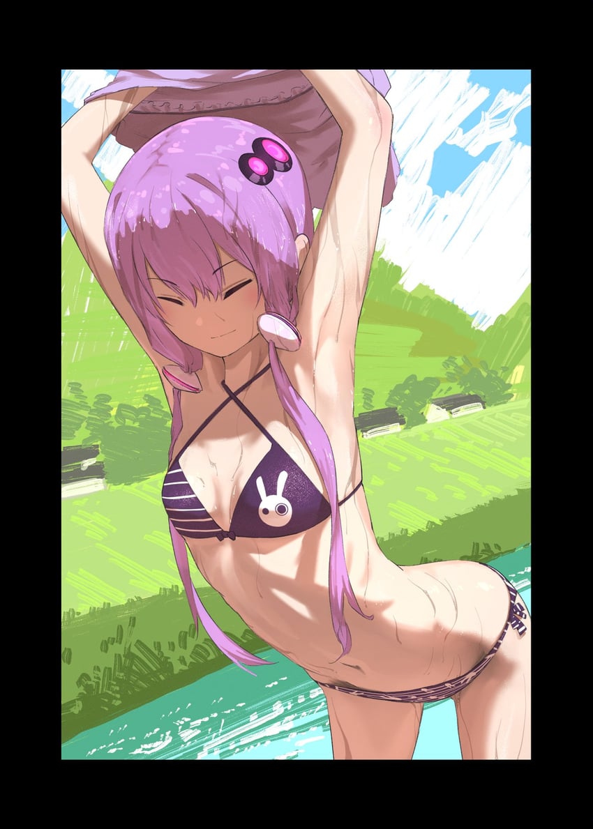 yuzuki yukari (vocaloid and 1 more) drawn by toriatamastudio
