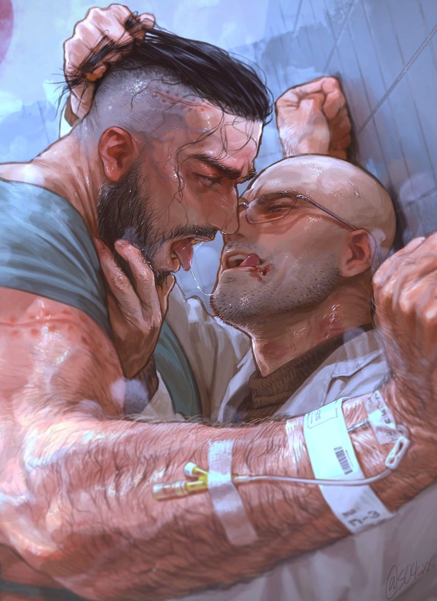 p-3 and char-les (atomic heart) drawn by fukurau