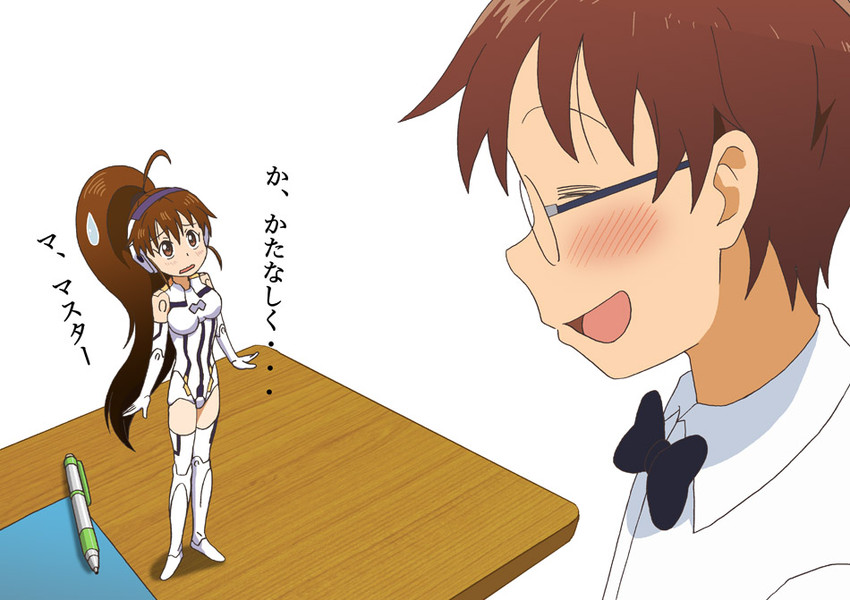 taneshima popura, takanashi souta, arnval, and asumi kana (working!! and 1 more) drawn by anifamu
