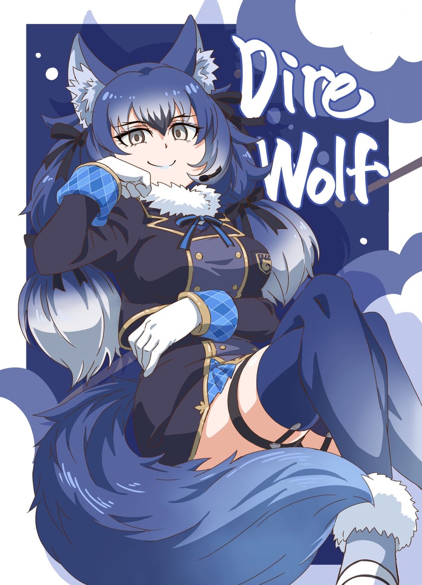 dire wolf (kemono friends and 1 more) drawn by yamaguchi_yoshimi