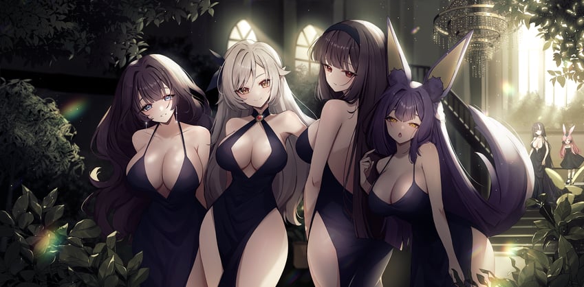 ayame, aki, soonie, naomi, edith, and 1 more (eversoul) drawn by ankkoyom