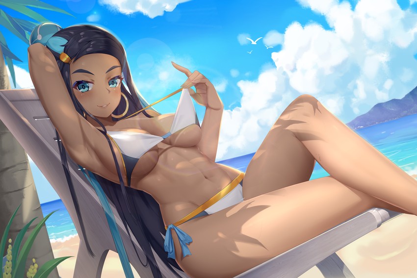 nessa (pokemon and 1 more) drawn by muji_(majunduo)