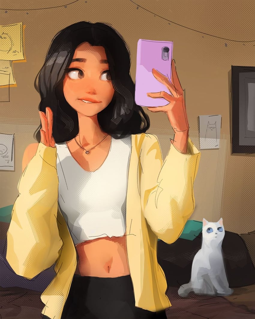 real life drawn by sam_yang