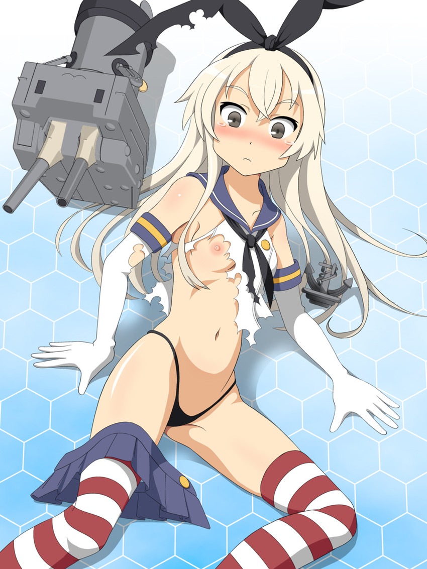 shimakaze and rensouhou-chan (kantai collection) drawn by hiraizumi_(mugenkidousha)