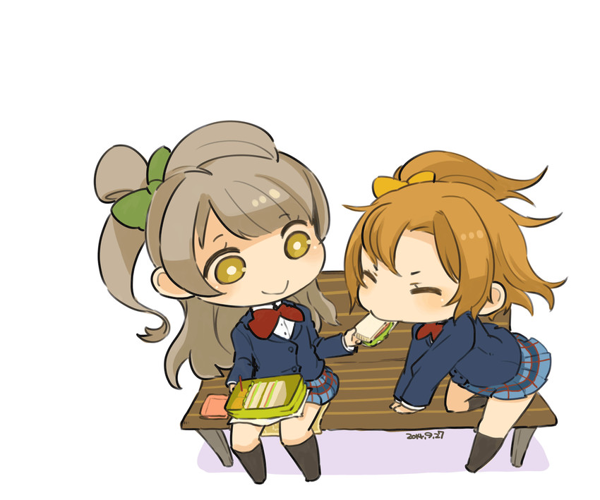 minami kotori and kosaka honoka (love live! and 1 more) drawn by mota