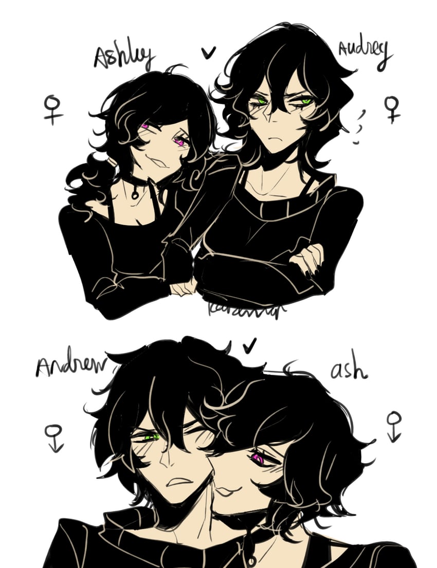 ashley graves and andrew graves (the coffin of andy and leyley) drawn by kaizen_(hajezkalz)