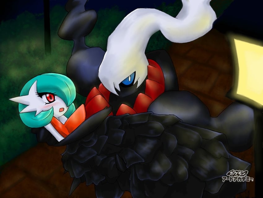 gardevoir, mega gardevoir, and darkrai (pokemon and 1 more) drawn by tommy_(hamusptommy)