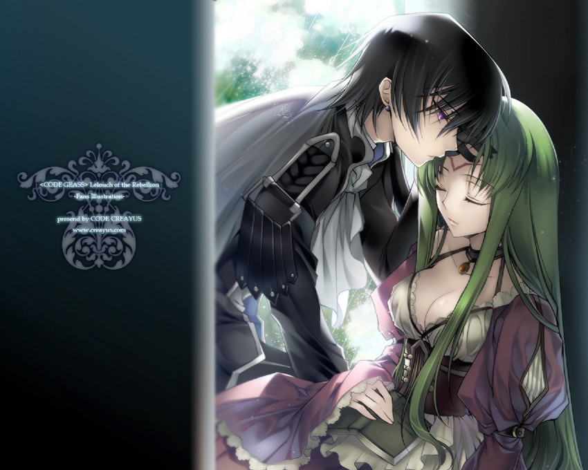 c.c. and lelouch vi britannia (code geass) drawn by creayus