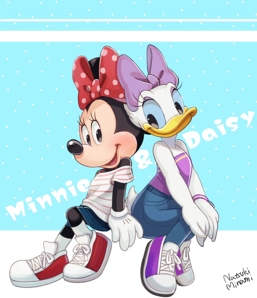minnie mouse and daisy duck (mickey mouse & friends) drawn by natsuki_nori