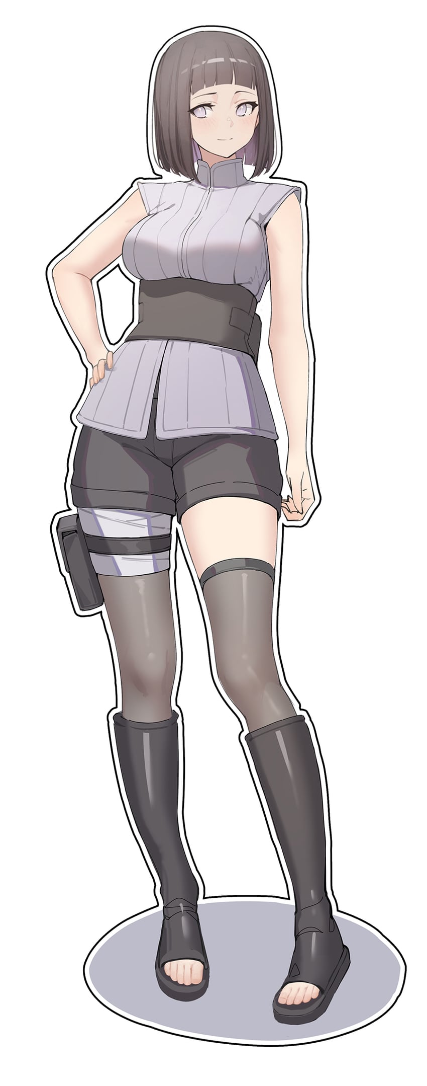 hyuuga hinata (naruto and 2 more) drawn by c-eye