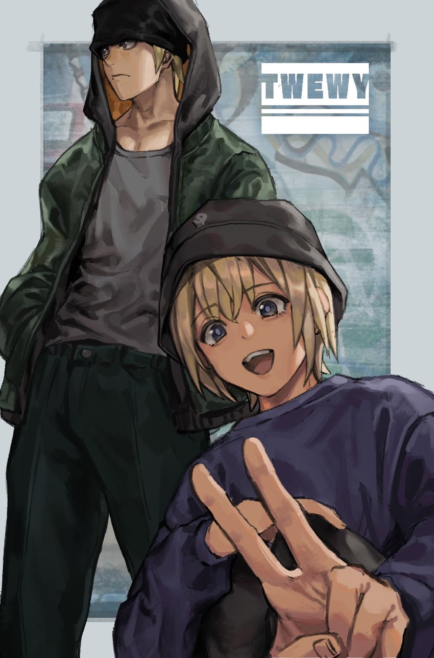 bito daisukenojo and bito raimu (subarashiki kono sekai) drawn by ohji130