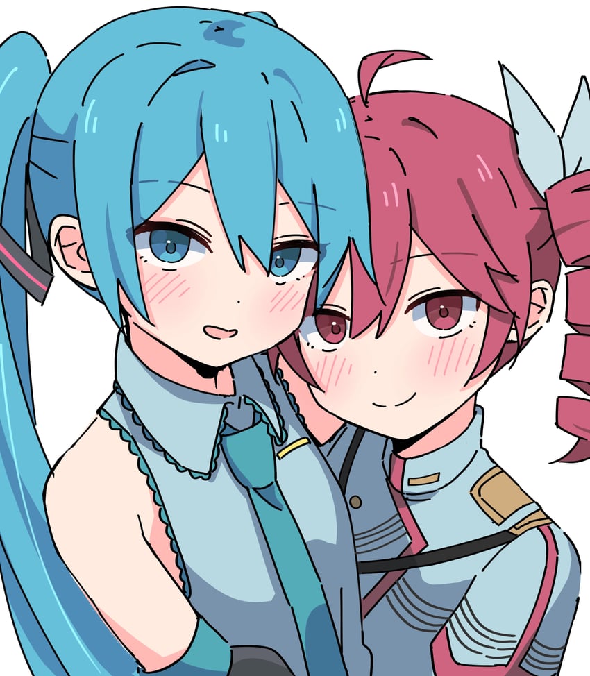 hatsune miku and kasane teto (vocaloid and 2 more) drawn by auhuheben17