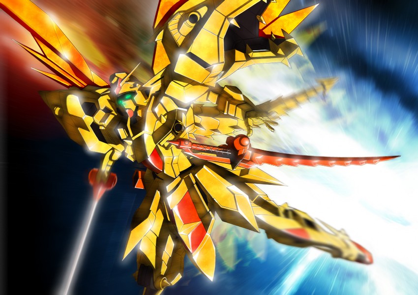 superior dragon (gundam and 1 more) drawn by ao_(zero-system)