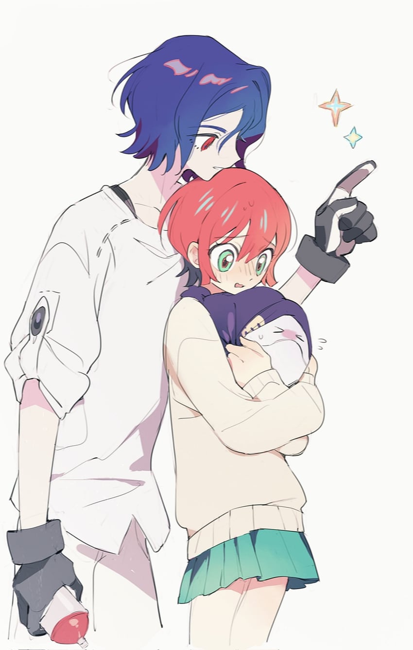 amate yuzuriha, haro, and shuji ito (gundam and 1 more) drawn by frostfall_0