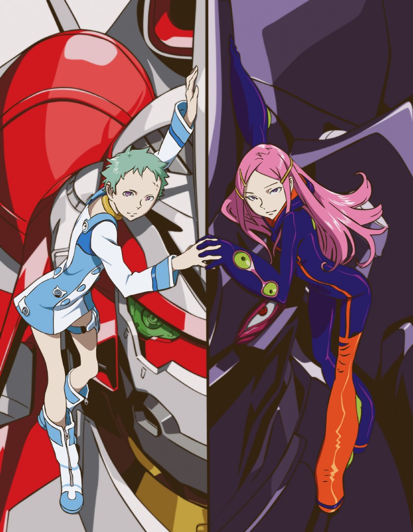 eureka, anemone, nirvash, and theend (eureka seven) drawn by kawamori_shouji and yoshida_ken'ichi
