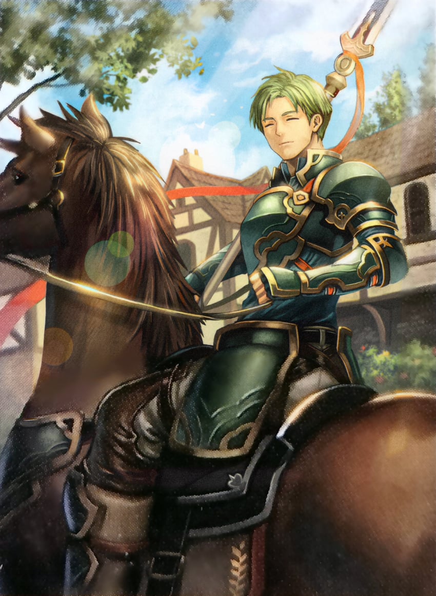 oscar (fire emblem and 2 more) drawn by anbe_yoshirou