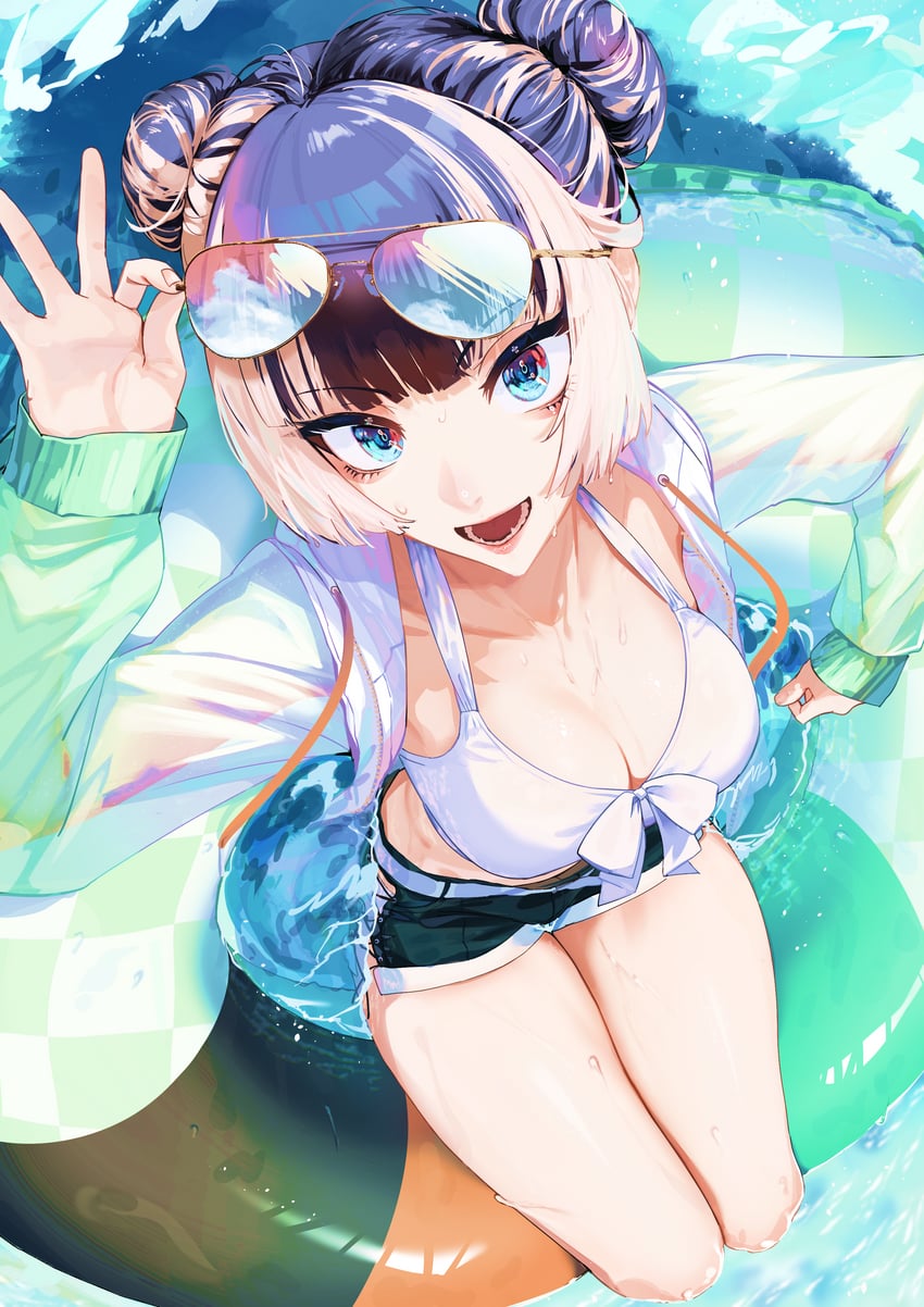 juufuutei raden (hololive and 1 more) drawn by murechika