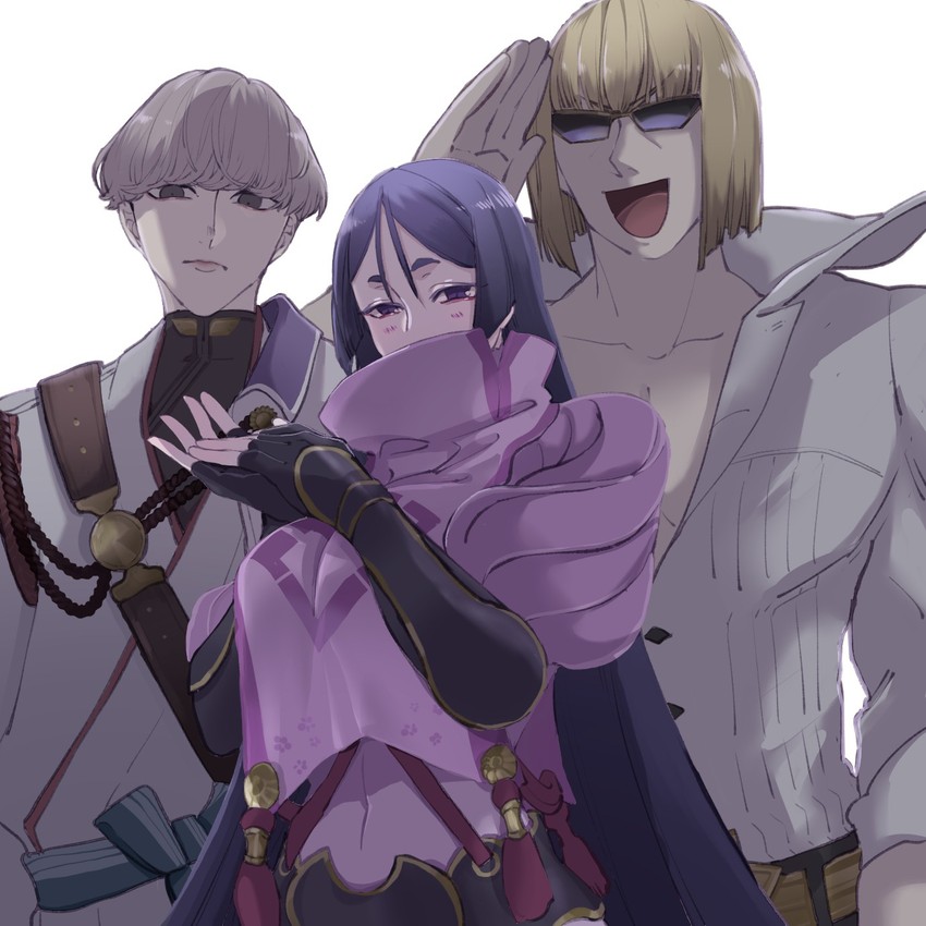 minamoto no raikou, sakata kintoki, and watanabe no tsuna (fate and 1 more) drawn by kiyodaruma