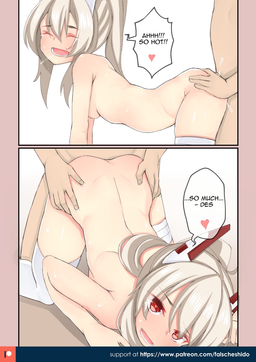 commander and ayanami (azur lane) drawn by nekokyun