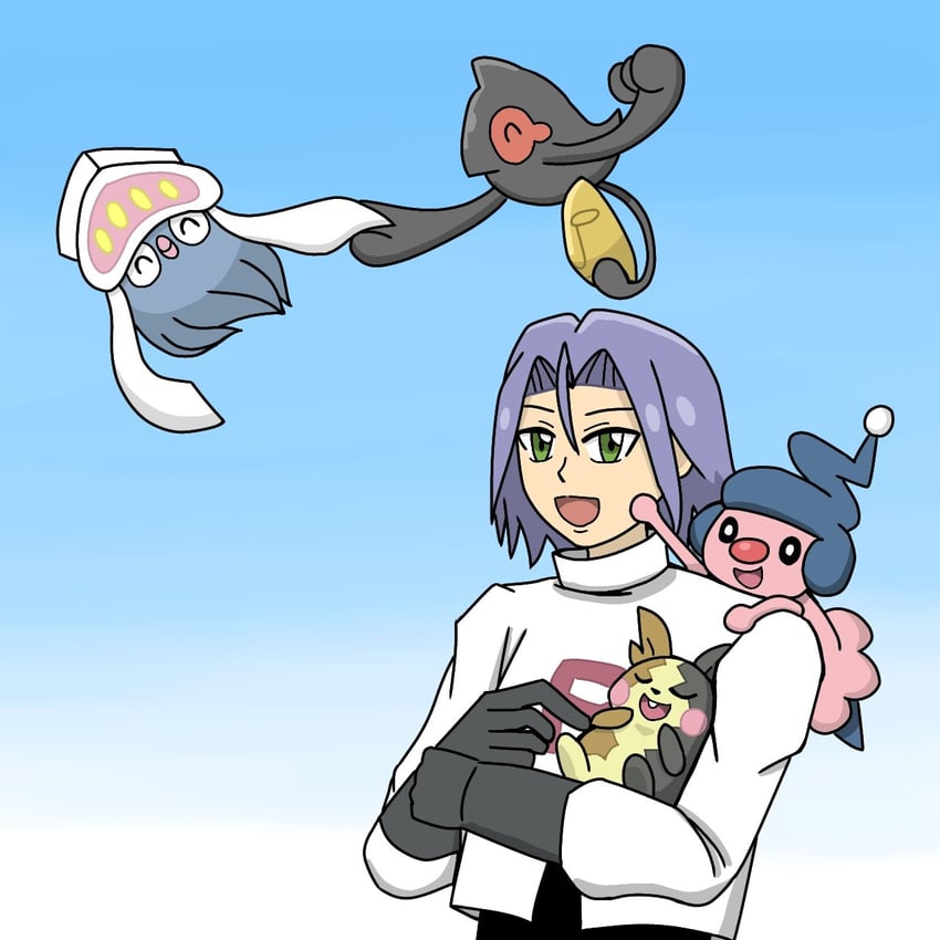 morpeko, james, mime jr., yamask, and inkay (pokemon) drawn by matsu_ko0018ro