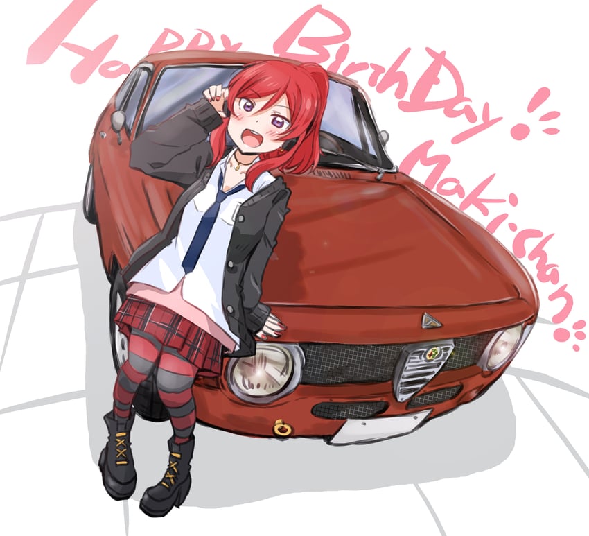 nishikino maki (love live! and 2 more) drawn by maruyo