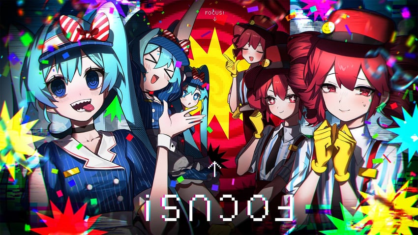 hatsune miku and kasane teto (vocaloid and 2 more) drawn by almn_sk