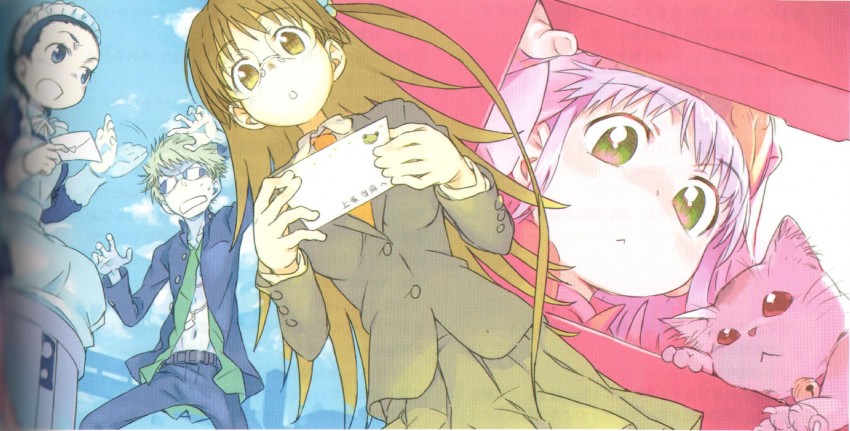 index, gekota, tsuchimikado motoharu, sphinx, kazakiri hyouka, and 1 more (toaru majutsu no index and 1 more) drawn by haimura_kiyotaka