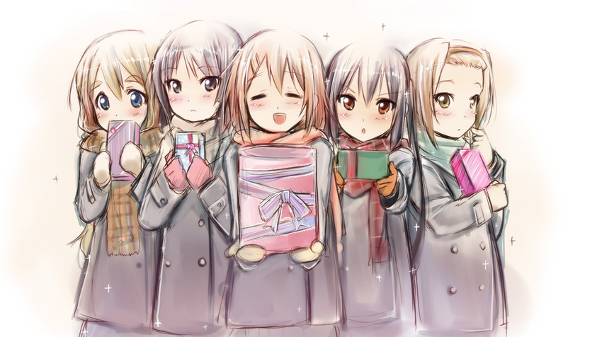 akiyama mio, nakano azusa, hirasawa yui, tainaka ritsu, and kotobuki tsumugi (k-on!) drawn by kaiga