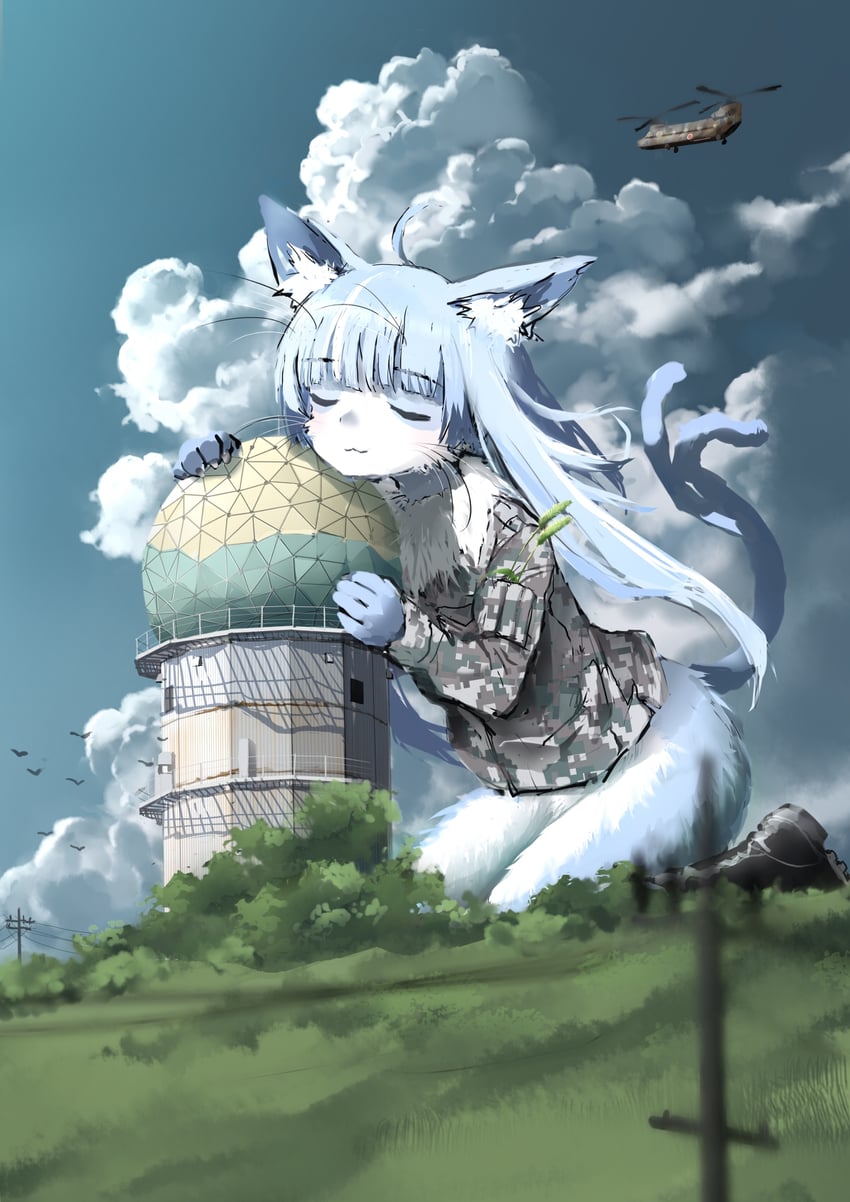 omaneko (japan air self-defense force omaezaki sub-base) drawn by giba_ryan