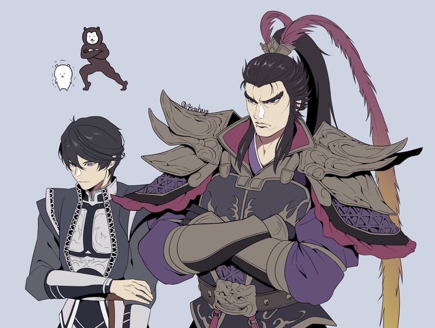 lu bu and ziluan (shin sangoku musou and 1 more) drawn by igusaharu