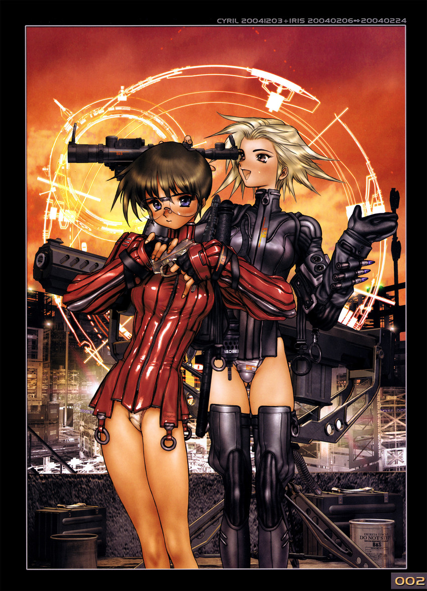 cyril brooklyn and iris hallet (galgrease and 2 more) drawn by shirow_masamune