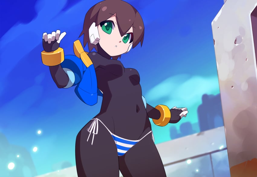 aile (mega man and 1 more) drawn by kaidou_zx