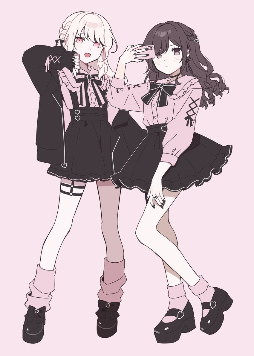 shinonome ena and akiyama mizuki (project sekai) drawn by waka_(wk4444)