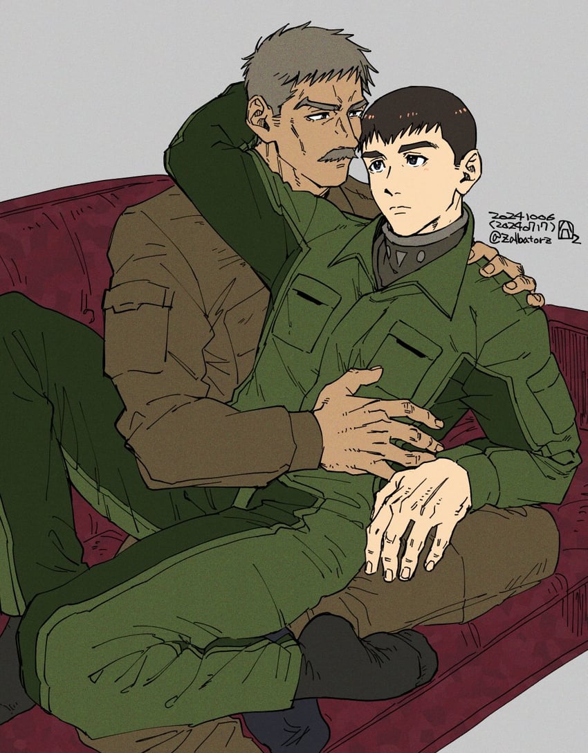 ryuji satake and thomas j. prahmman (yuuki bakuhatsu bang bravern) drawn by lageins