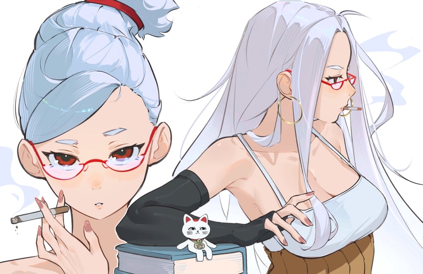 turbo granny and ayase seiko (dandadan) drawn by bea_lenoir