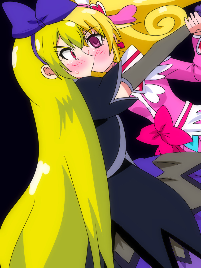 aida mana, cure heart, and regina (precure and 1 more) drawn by karuta_(karuta01)