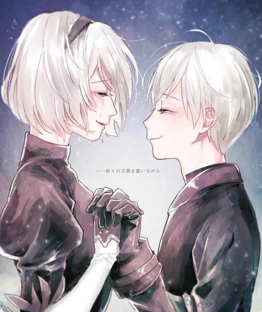 2b and 9s (nier and 1 more) drawn by mellow_rag