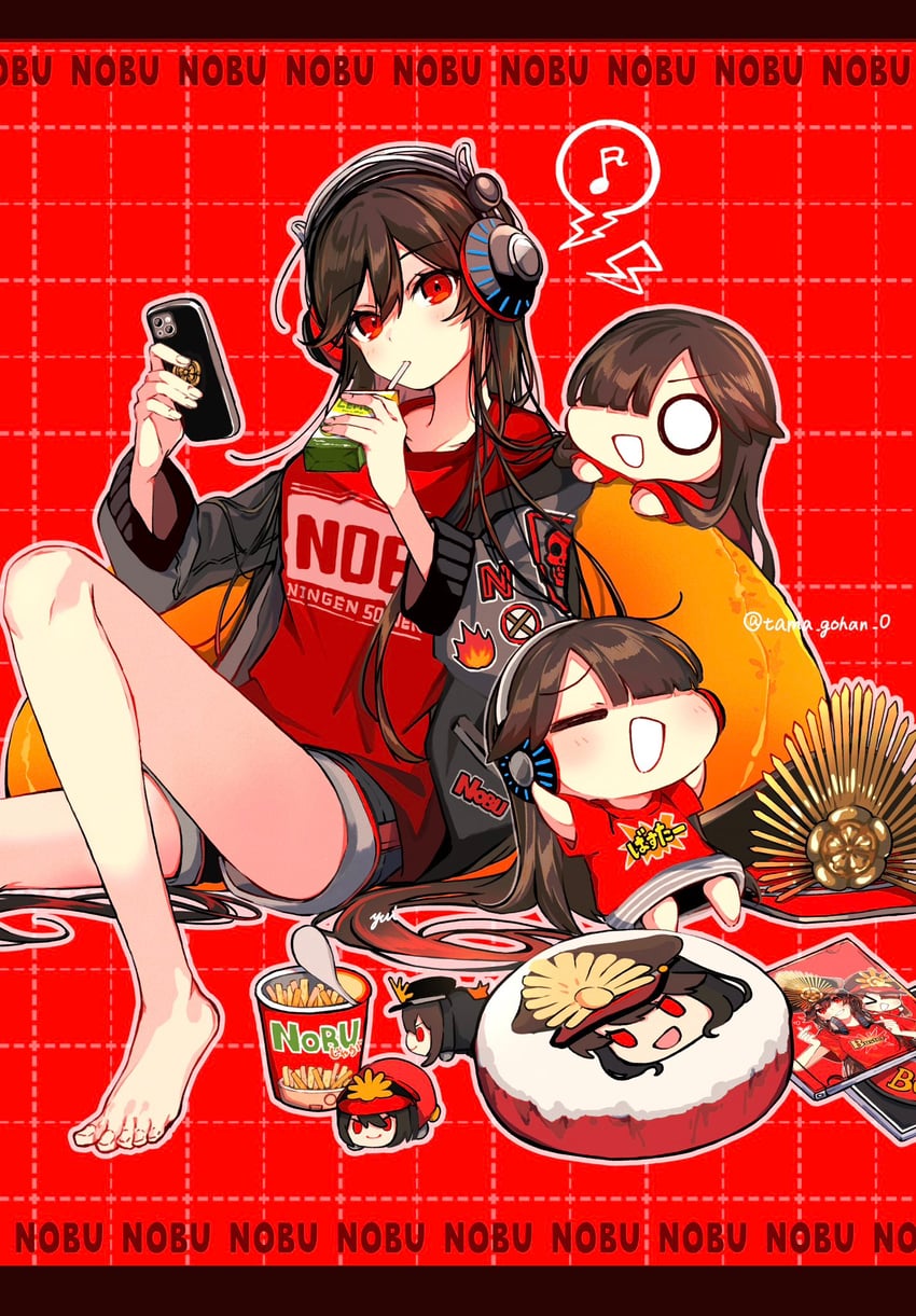 oda nobunaga and mini nobu (fate and 1 more) drawn by yui_(tamagohan)