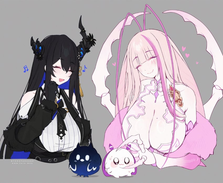 nerissa ravencroft, jailbird, matara kan, and momo (hololive and 2 more) drawn by terupancake