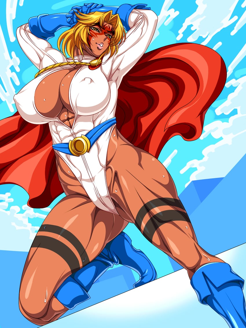 power girl and power lady (dc comics and 3 more) drawn by ginnyo