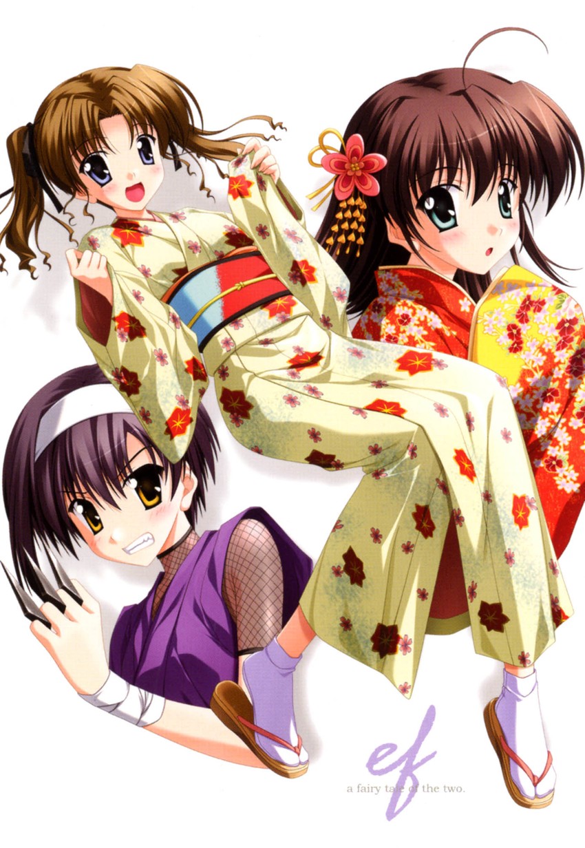 miyamura miyako, shindou kei, and hayama mizuki (ef) drawn by nanao_naru