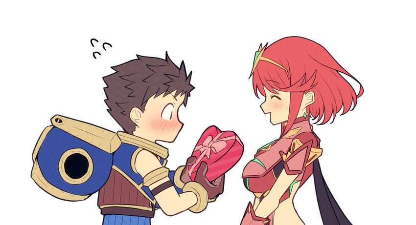 pyra and rex (xenoblade chronicles and 1 more) drawn by mochimochi_(xseynao)
