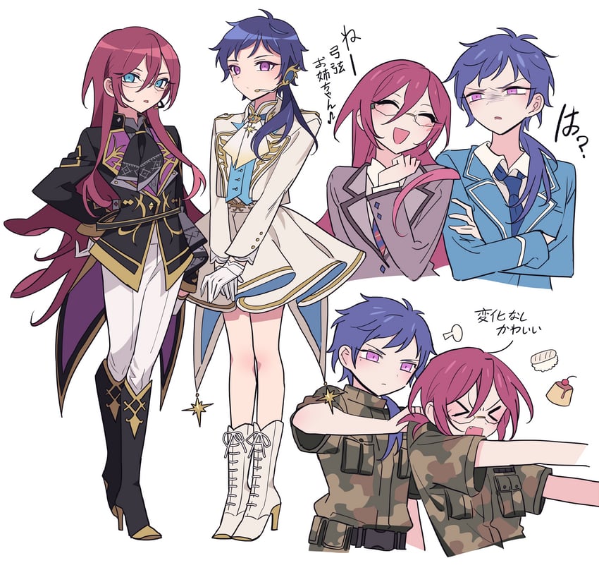 saegusa ibara and fushimi yuzuru (ensemble stars!) drawn by meremero
