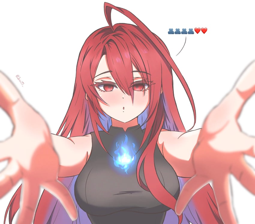elizabeth rose bloodflame (hololive and 1 more) drawn by jess75