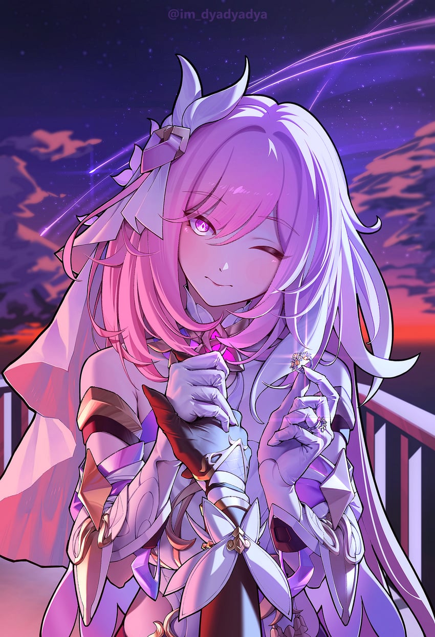 elysia and eden (honkai and 1 more) drawn by dyadyadya