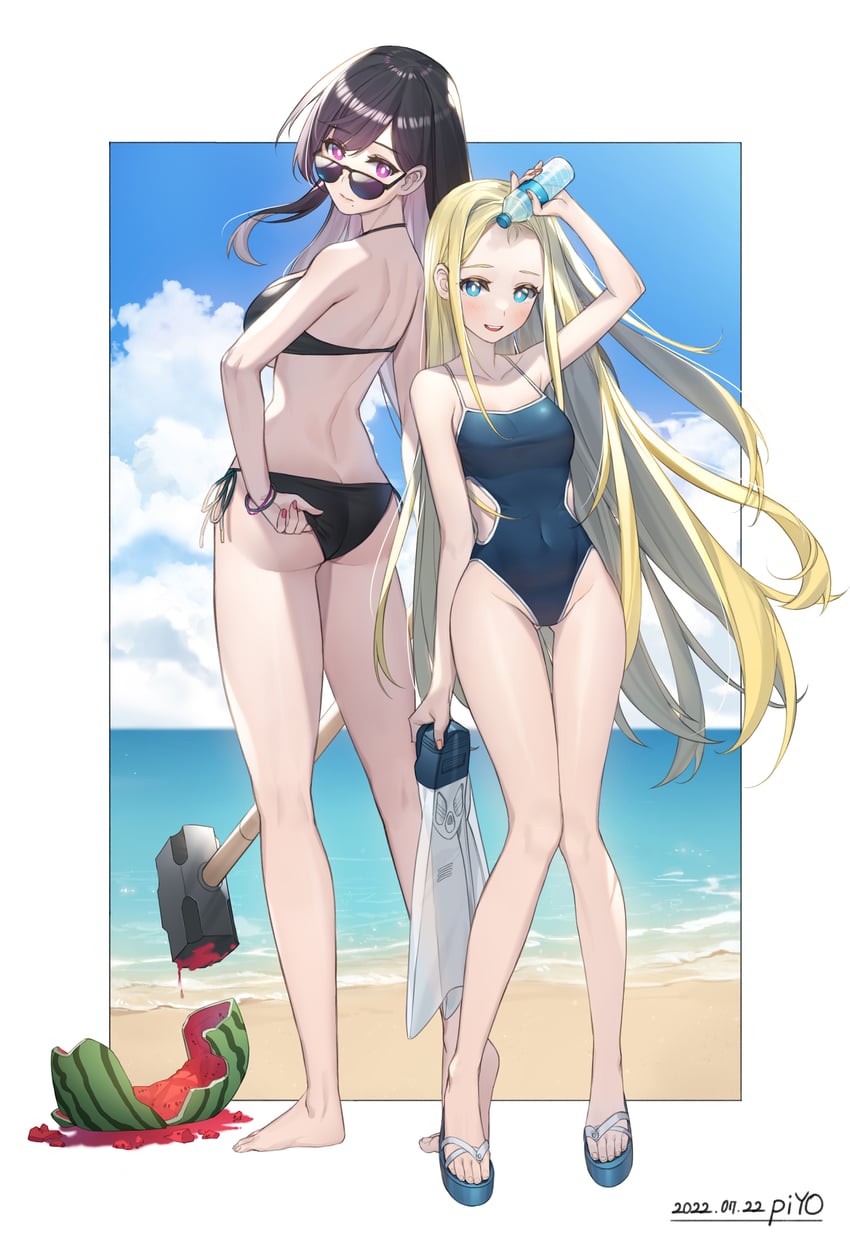 kofune ushio and minakata hizuru (summertime render) drawn by piyo_(piyo8415)