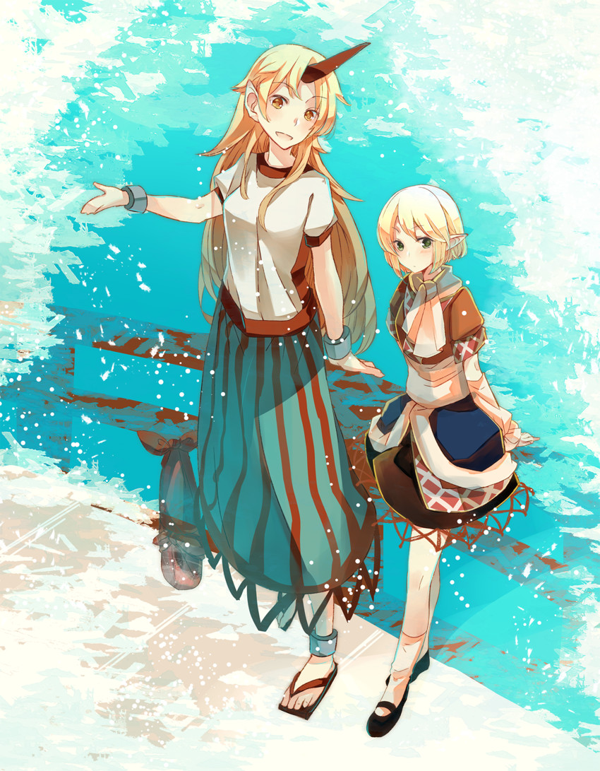 mizuhashi parsee and hoshiguma yuugi (touhou) drawn by atoki